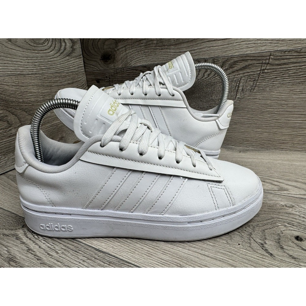 Adidas Grand Court 2.0 Womens Size 6 White Athletic Leather Shoes Sneakers